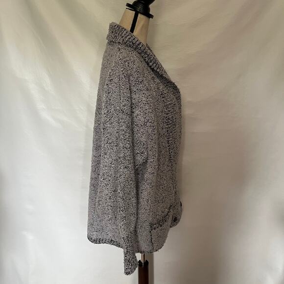 Vtg Y2K Side Effects Marled Cardigan Womens Sweater Sz M Chunky Knit Grandpa - Picture 4 of 12